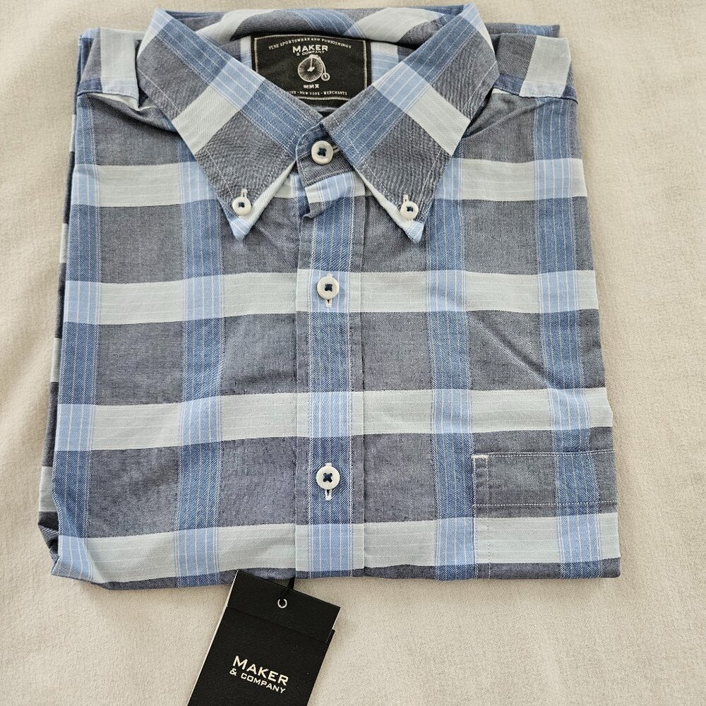 Maker & Company, Large, Blue, Shirt